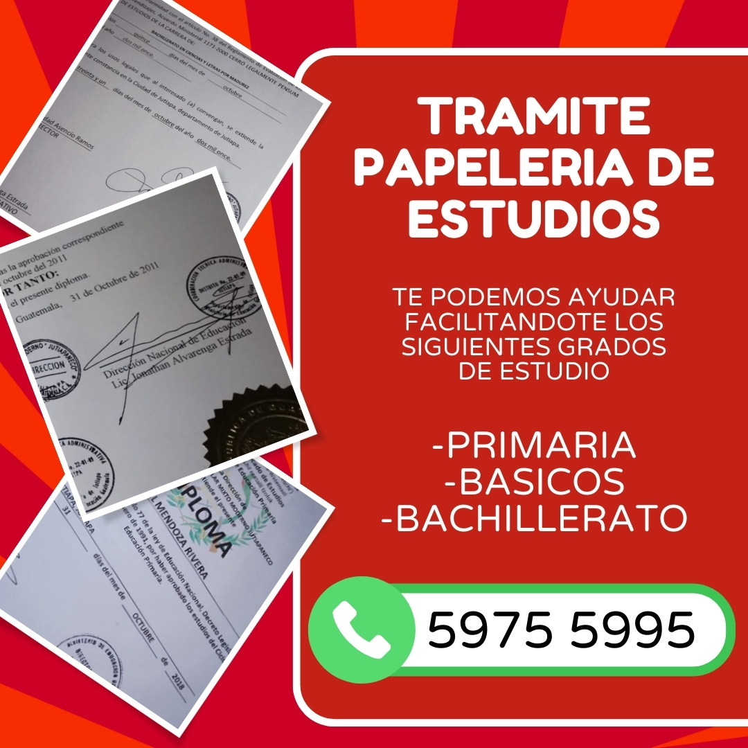 Necesitas papelería de estudios para obtener trabajo o continuar con tus estudio