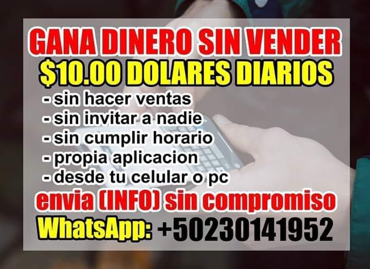 Necesito personas que estén interesadas en ganar dinero desde la Comodidad de su
