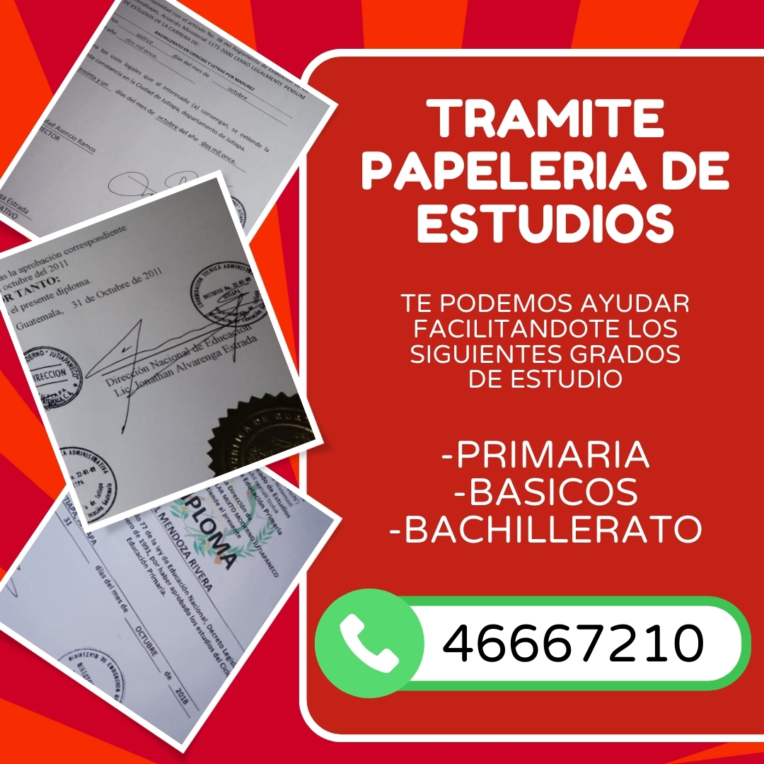Necesitas papelería de estudios para obtener trabajo o continuar con tus estudio