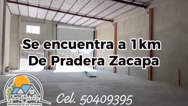 ¡Bodega en alquiler!
 A 4 minutos de pradera Zacapa. 
 Camino hacia aldea Manzan