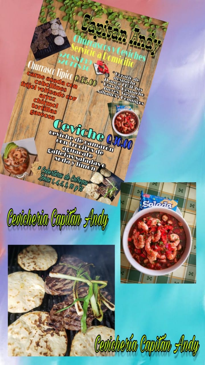 Que tengan bendecido día 
 Capitán Andy les viene ofreciendo deliciosos churrasc