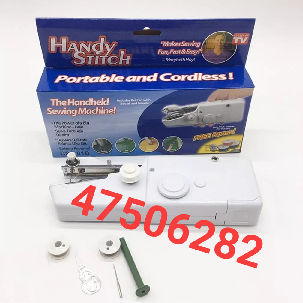 MAQUINA PORTÁTIL PARA COSER DE MANO USA BATERÍAS NO ES PESADA FÁCIL DE USAR Y LL