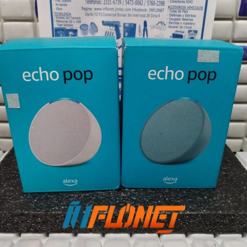 Alexa Echo POP NUEVOS Bocinas portables smart wifi 

Tenemos más accesorios Visi