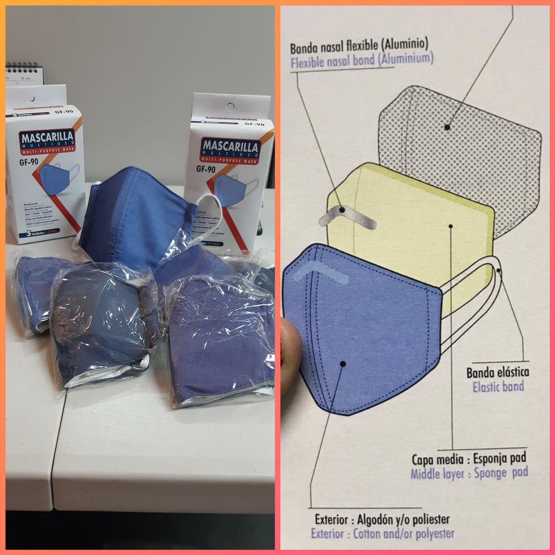 Mascarillas reutilizables 
 Cuentan con 3 capas 
 Son reutilizables 
 Son de alg
