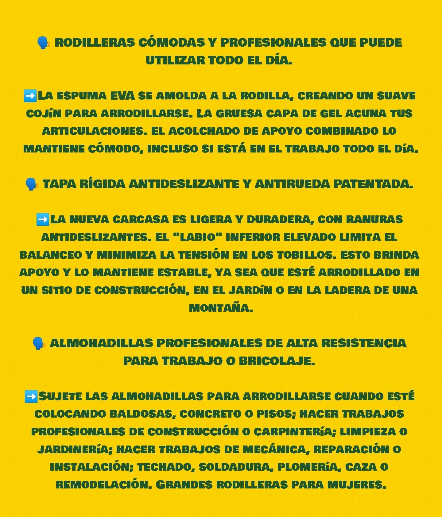 RODILLERAS CÓMODAS Y PROFESIONALES QUE PUEDE UTILIZAR TODO EL DÍA con tapa rígid