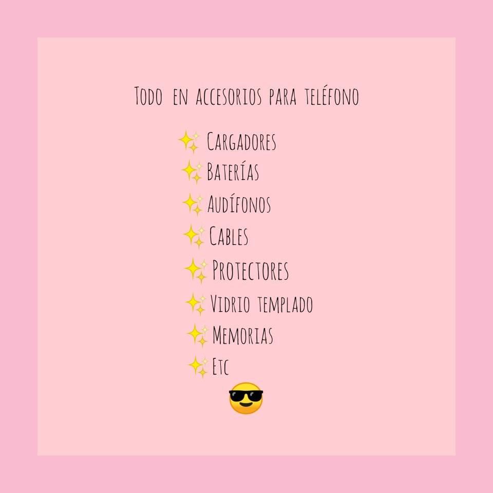 Todo en accesorios para teléfono, etc pregunte, todo por unidad o por mayor exce