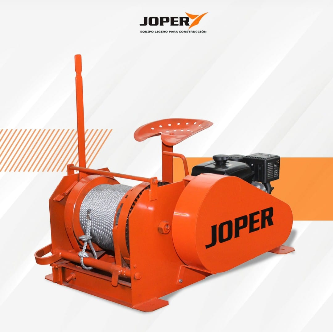 Malacate mod. JP-1000 es ideal para la elevación de materiales en la construcció