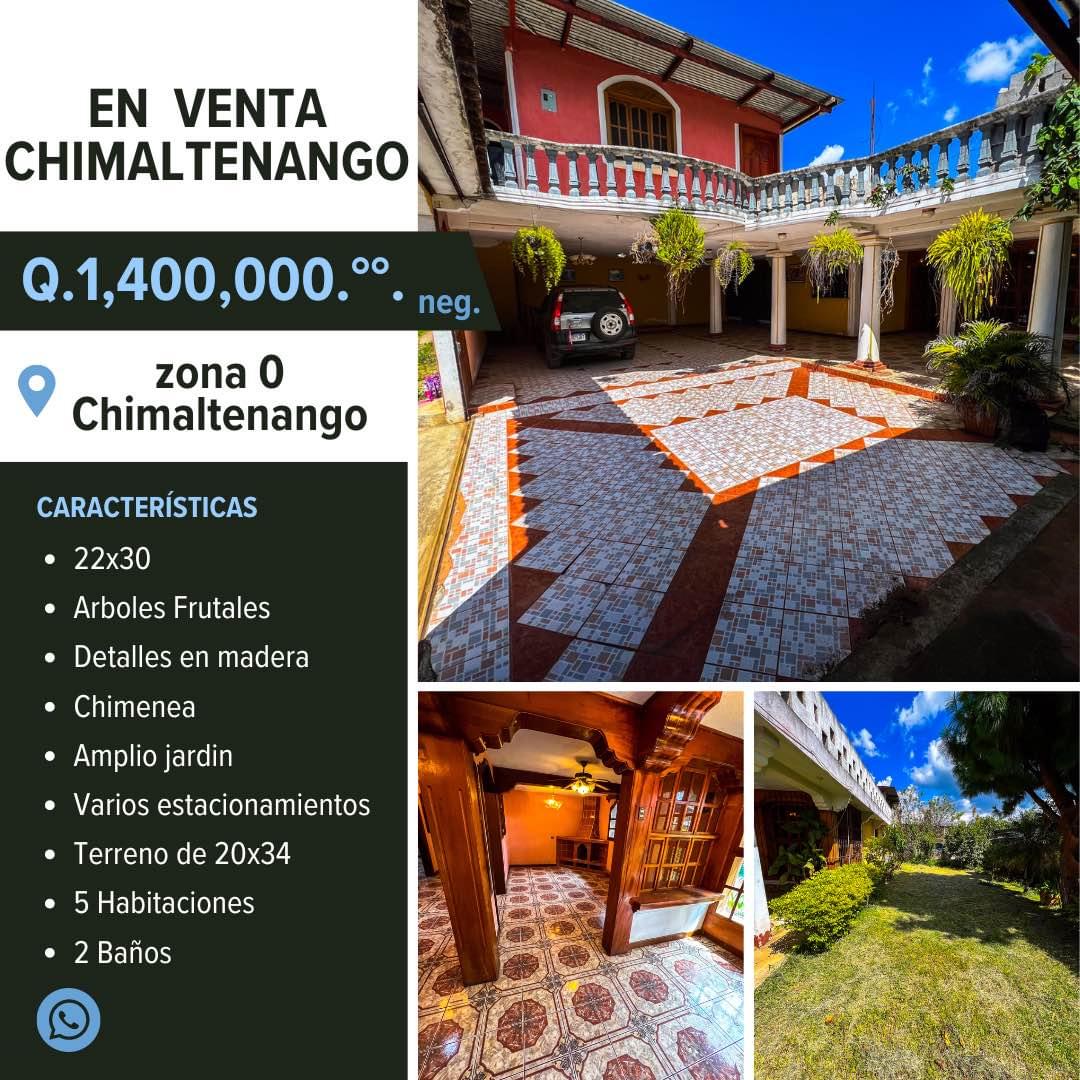 Propiedad en Venta - Chimaltenango, Zona 0
Nuevo Precio: Q1,400,000.°°. (negocia