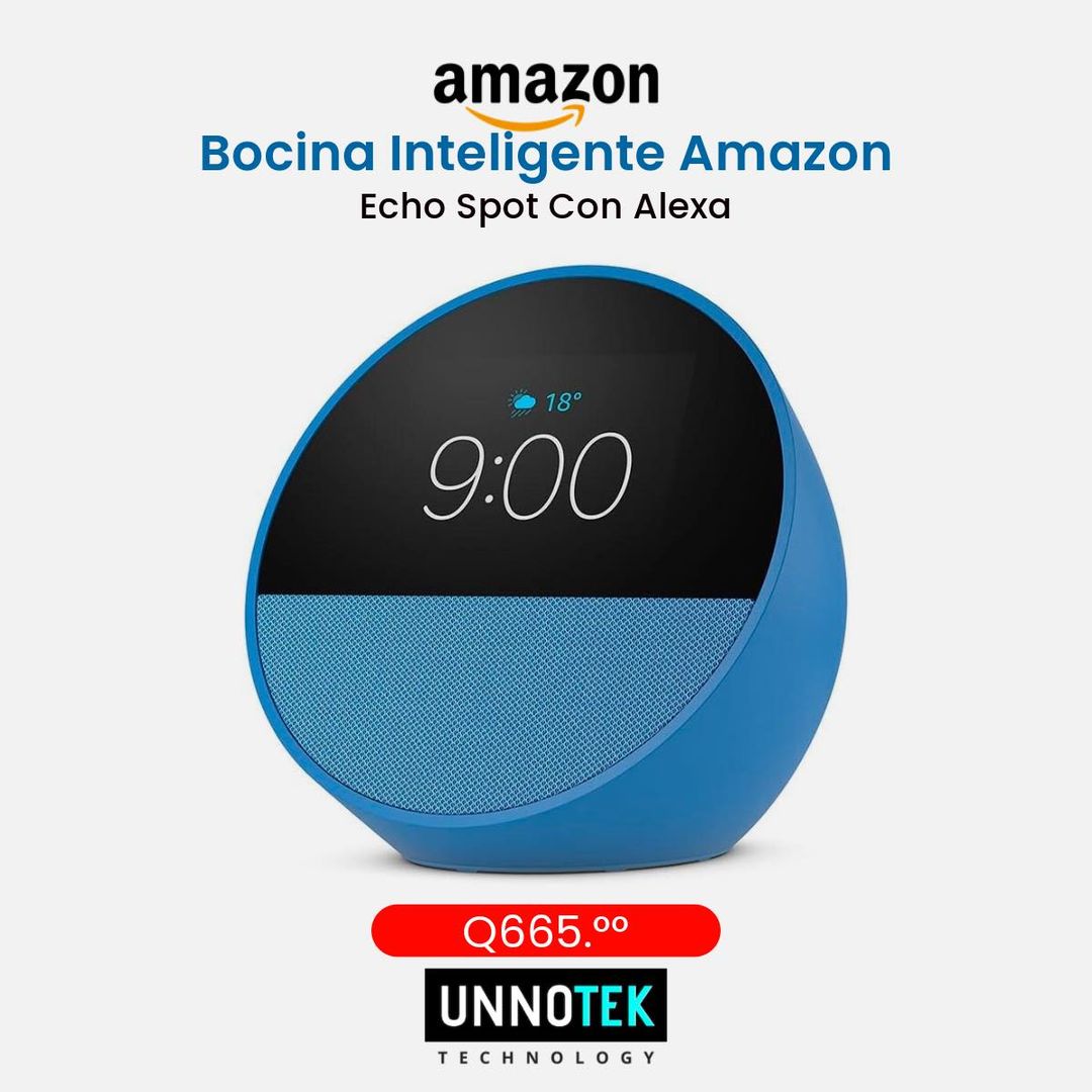 Alexa Amazon Echo Spot Smart

- Pantalla táctil de 2.83”
- Panel frontal de tela