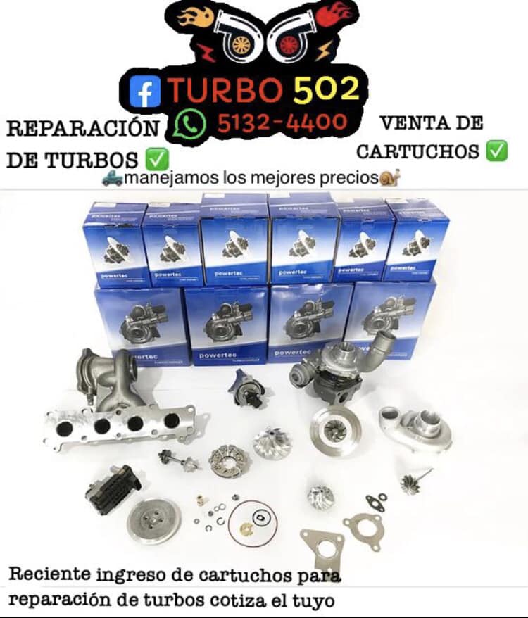 #turbo502
 A la orden con
 Venta de cartuchos para turbo
 Reparación profesional