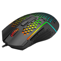 Mouse Gamer Modelo Reaping Lightweight M987 K Marca Redragon Conexion USB De 6 Botones Con 12400 De DPI Y RGB Color Negro