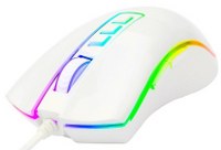 Mouse Gamer Modelo Cobra M711 Marca Redragon Color Blanco Con RGB Conexion USB