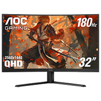 Monitor LED Gaming Curvo Marca AOC Modelo CQ32G4VE  31.5" 2560 x 1440 QHD Fast VA 180 Hz 0.5 ms DP + HDMI Adaptive Sync