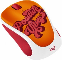 Mouse Inalambrico Marca Logitech Modelo M317C Design Collection Limited Edition Positive Vibes Con 1000 De DPI Conexion Con Receptor