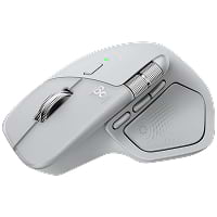 Mouse Inalambrico Ergonomico Marca Logitech Modelo MX Master 4 Conexion Bluetooth Color Gris Palido 910-007566