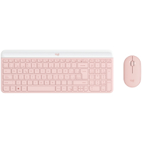 Combo Inalambrico Marca Logitech Modelo MK470 Slim Color Rosado Incluye Teclado En Espanol Y Mouse Conexion Con Receptor