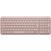 Teclado Compacto Inalambrico Marca Logitech Modelo K250 En Espanol Conexion Bluetooth Color Rosado