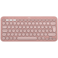 Teclado Bluetooth Marca Logitech Modelo Pebble Keys 2 K380S Multi-Dispositivo Color Rosa En Espanol