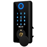 Cerradura De Puerta Smart Marca NEXXT Solutions Modelo NHS-D150 BK Con Clave Color Negro