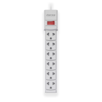 Regleta Marca Forza Modelo PS-001W Con 6 Tomas Capacidad De 2200 Watts Color Blanco