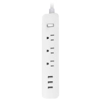 Regleta Marca Xiaomi Modelo 3A Color Blanco De 3 Toma Corrientes Y 3 USB-A