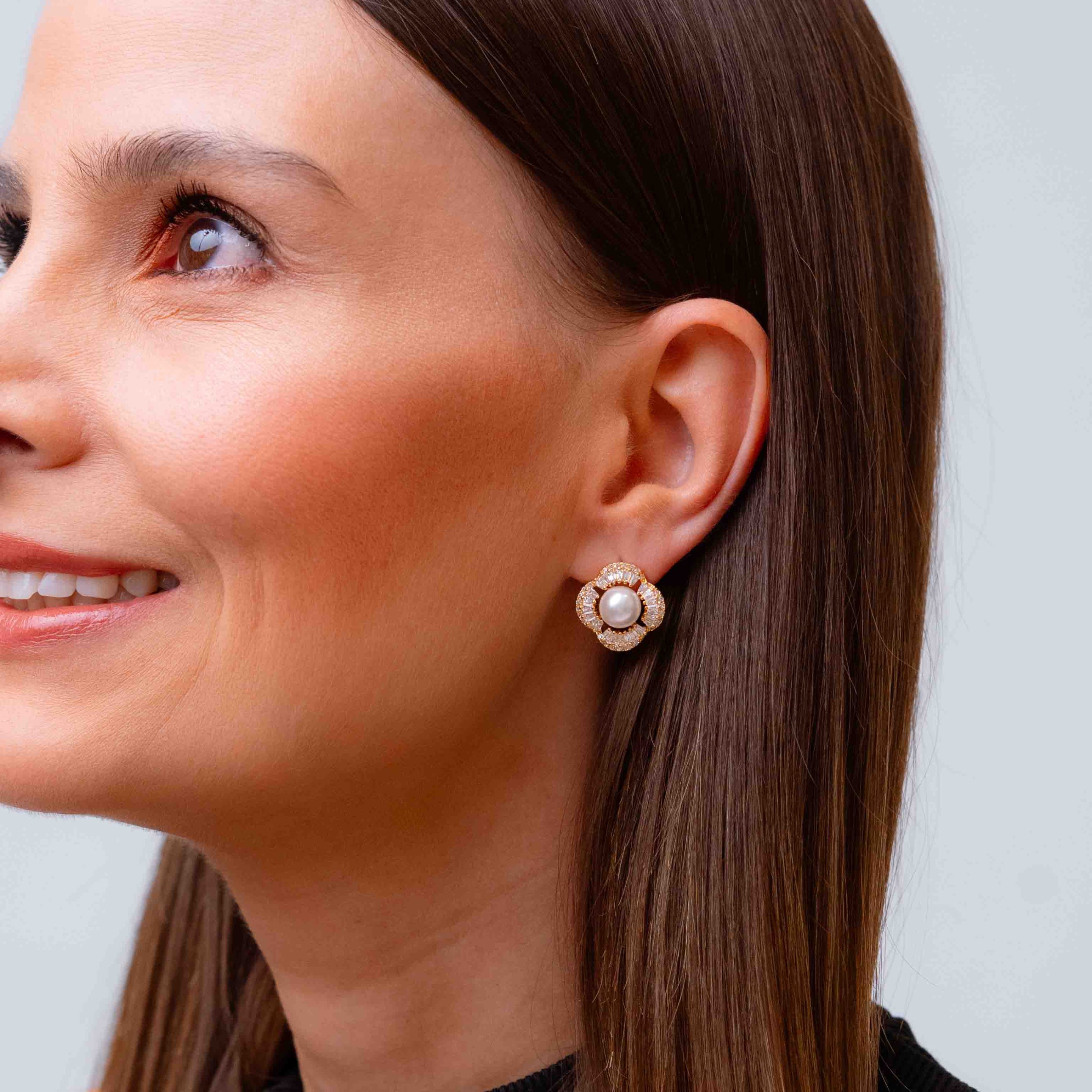 Aretes Brillantes Perla