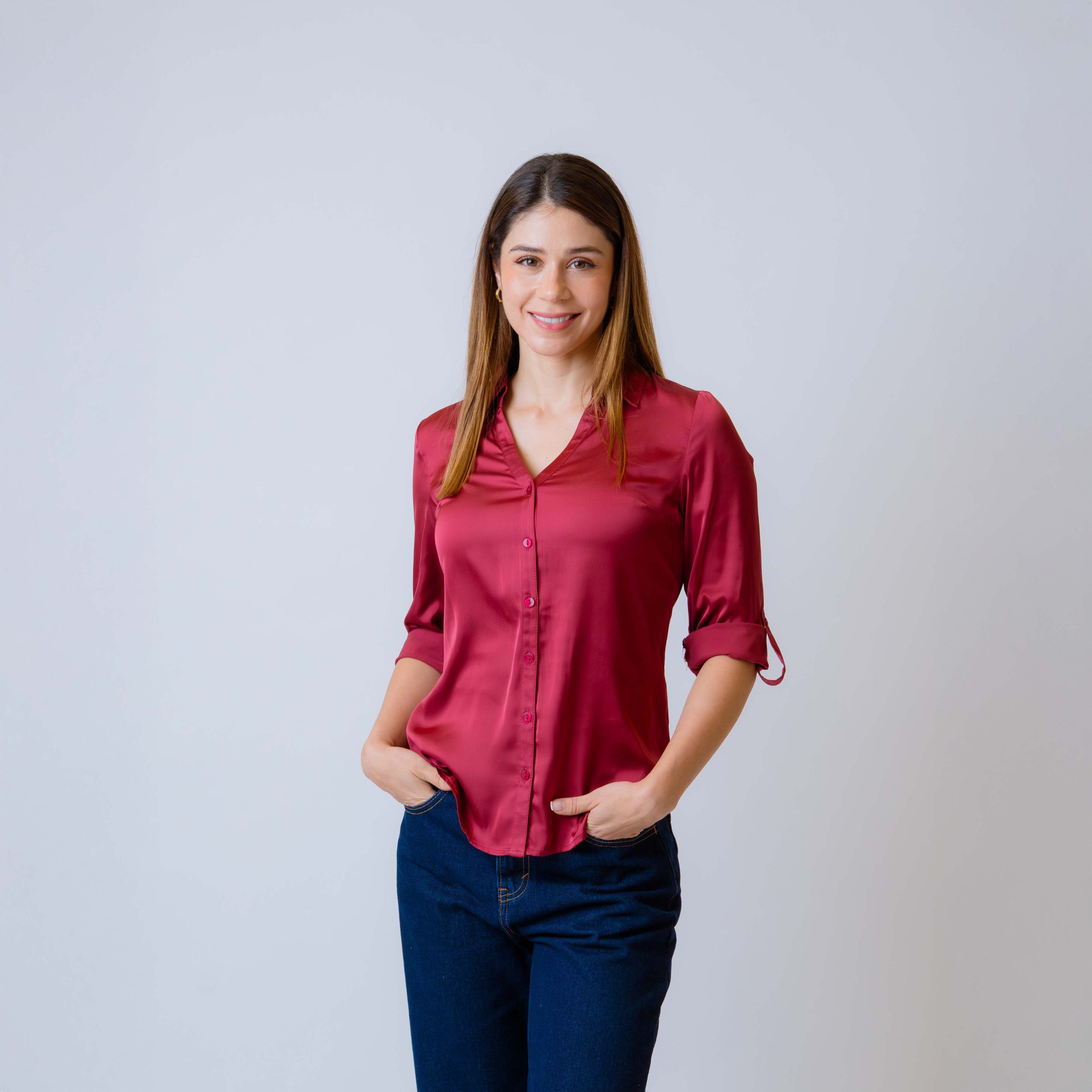Camisera M/L Franja Botones