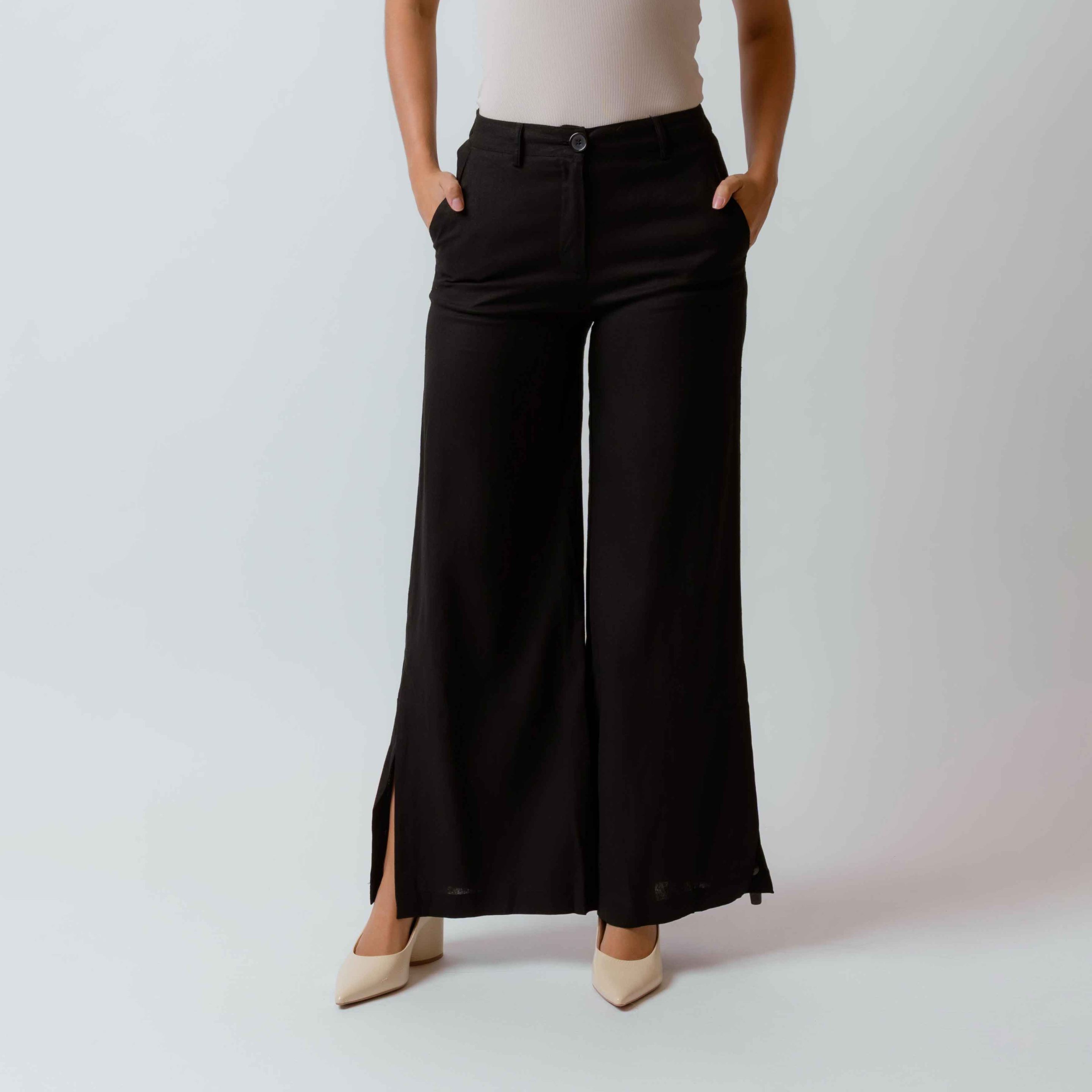 Pantalon  Ancho De Lino
