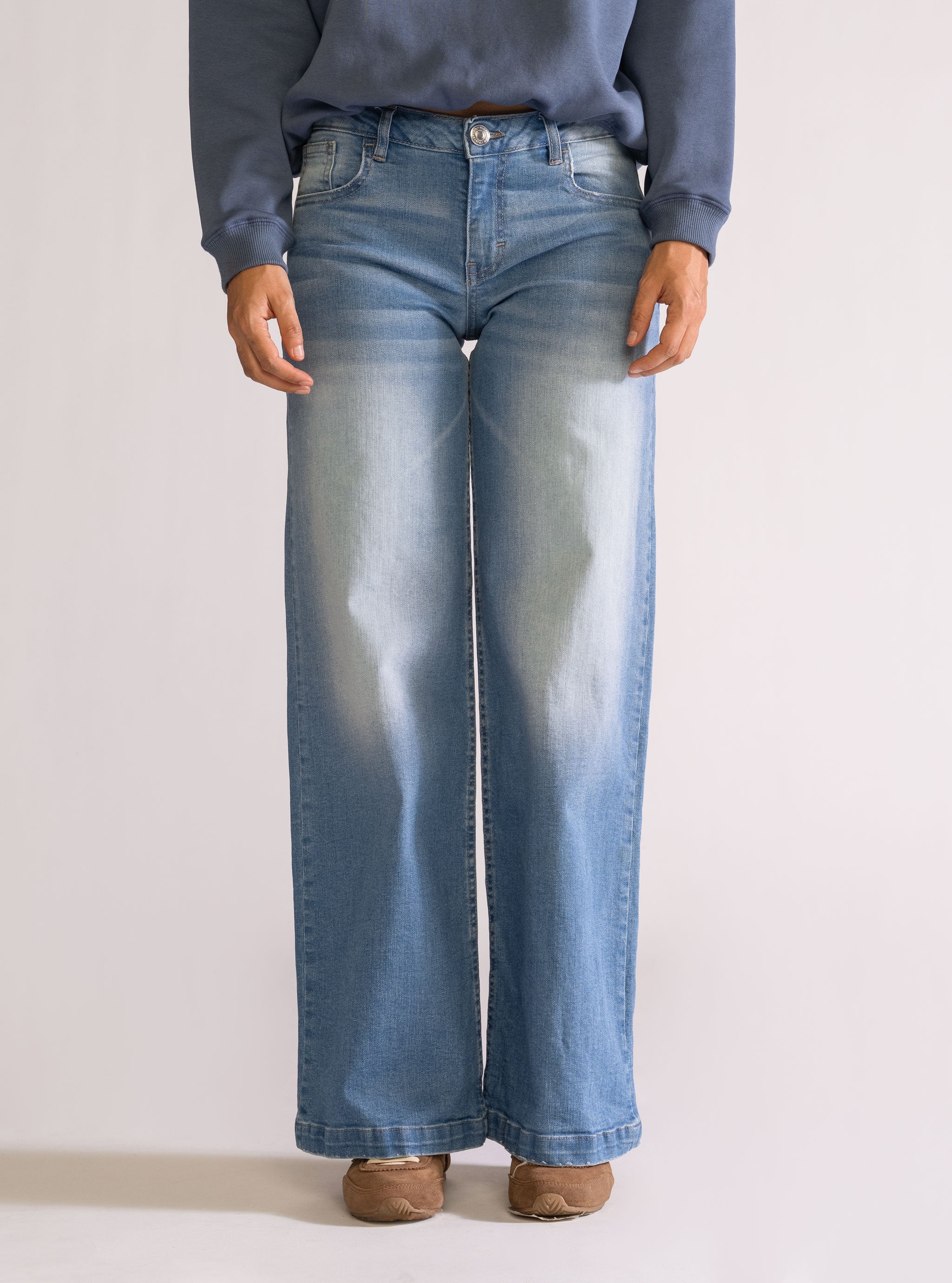 Genie In A Bottle, Wide Leg Jeans, Celeste