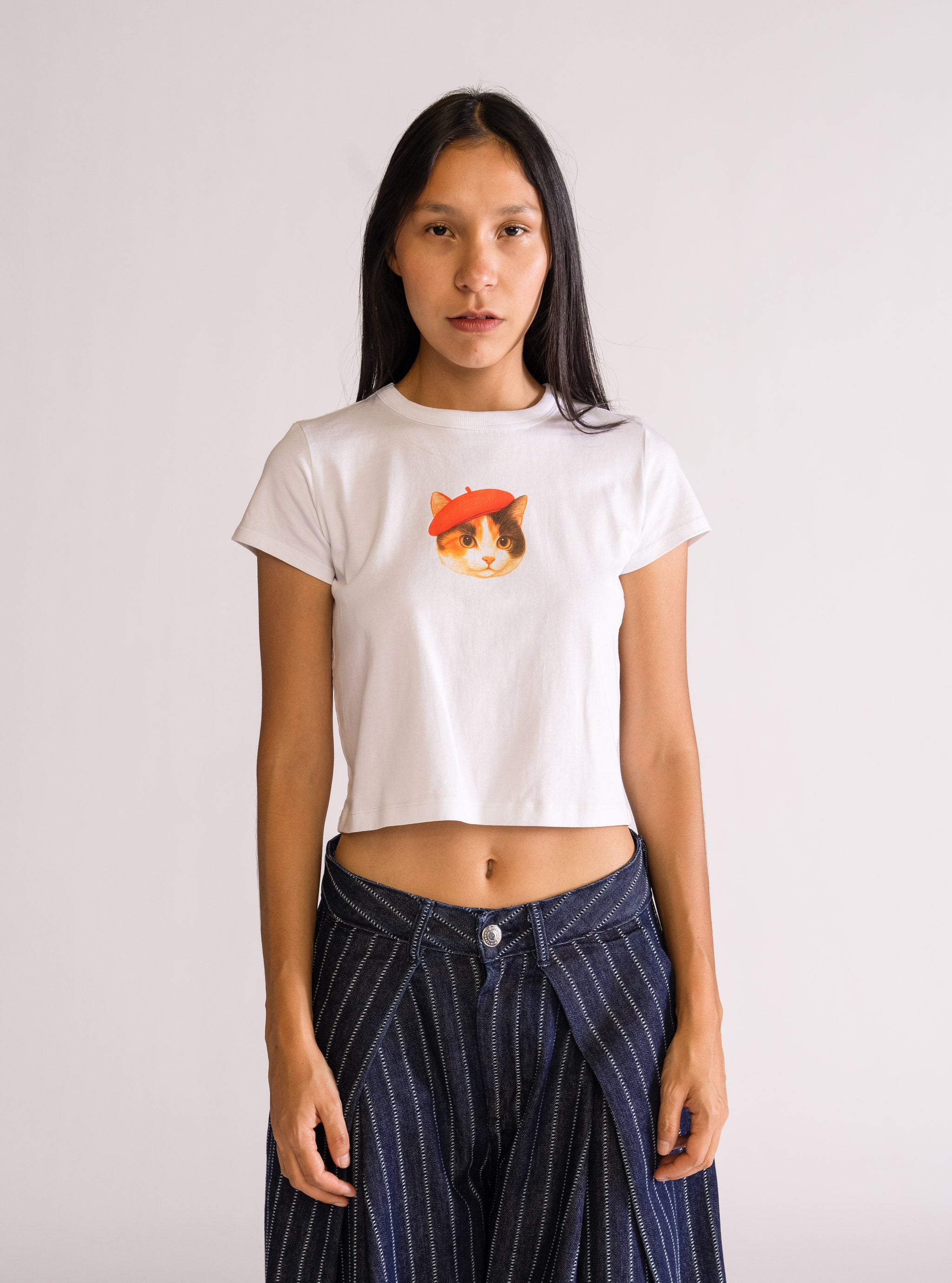 Cute Kitty, Baby Playera, Blanco