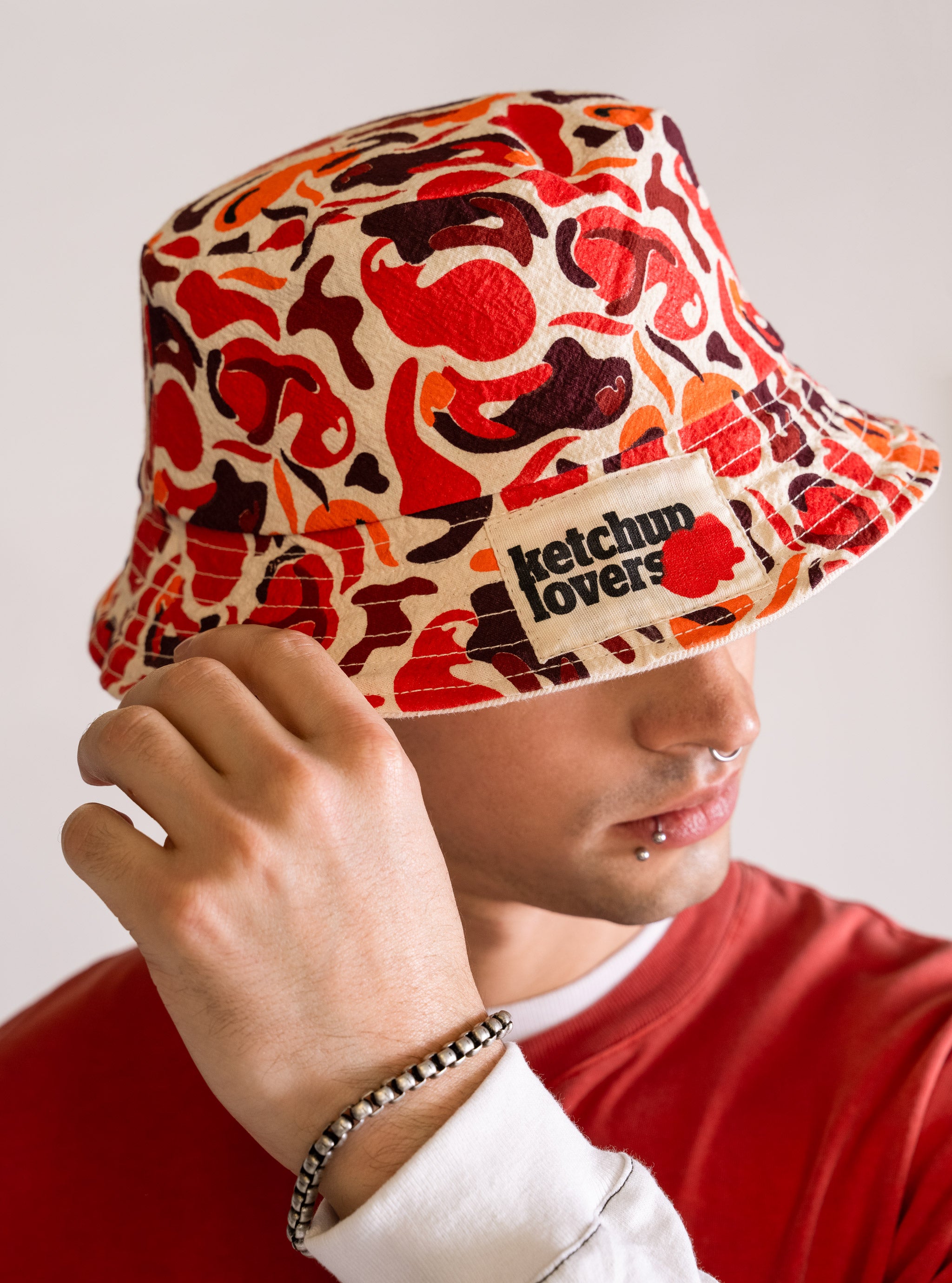 Ketchup Lovers Bucket Hat, Crudo