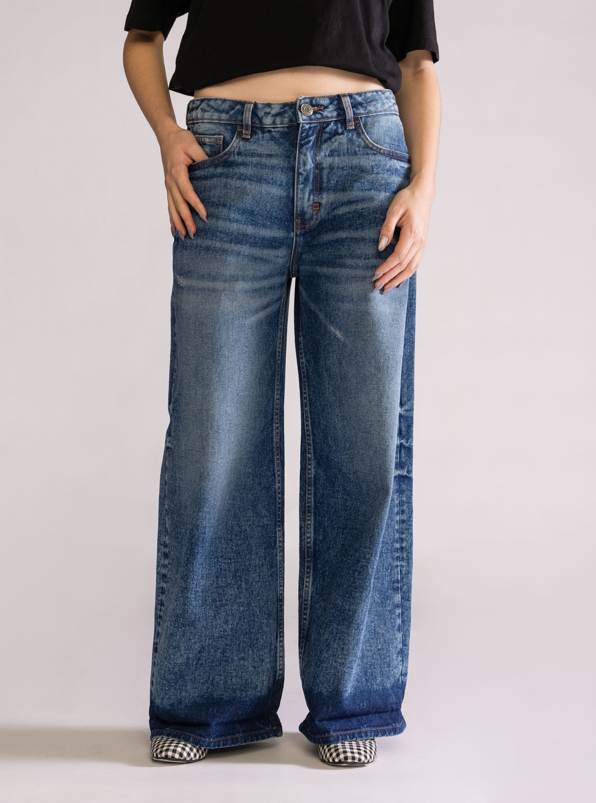 Super Baggy Low Waist, Azul Marino