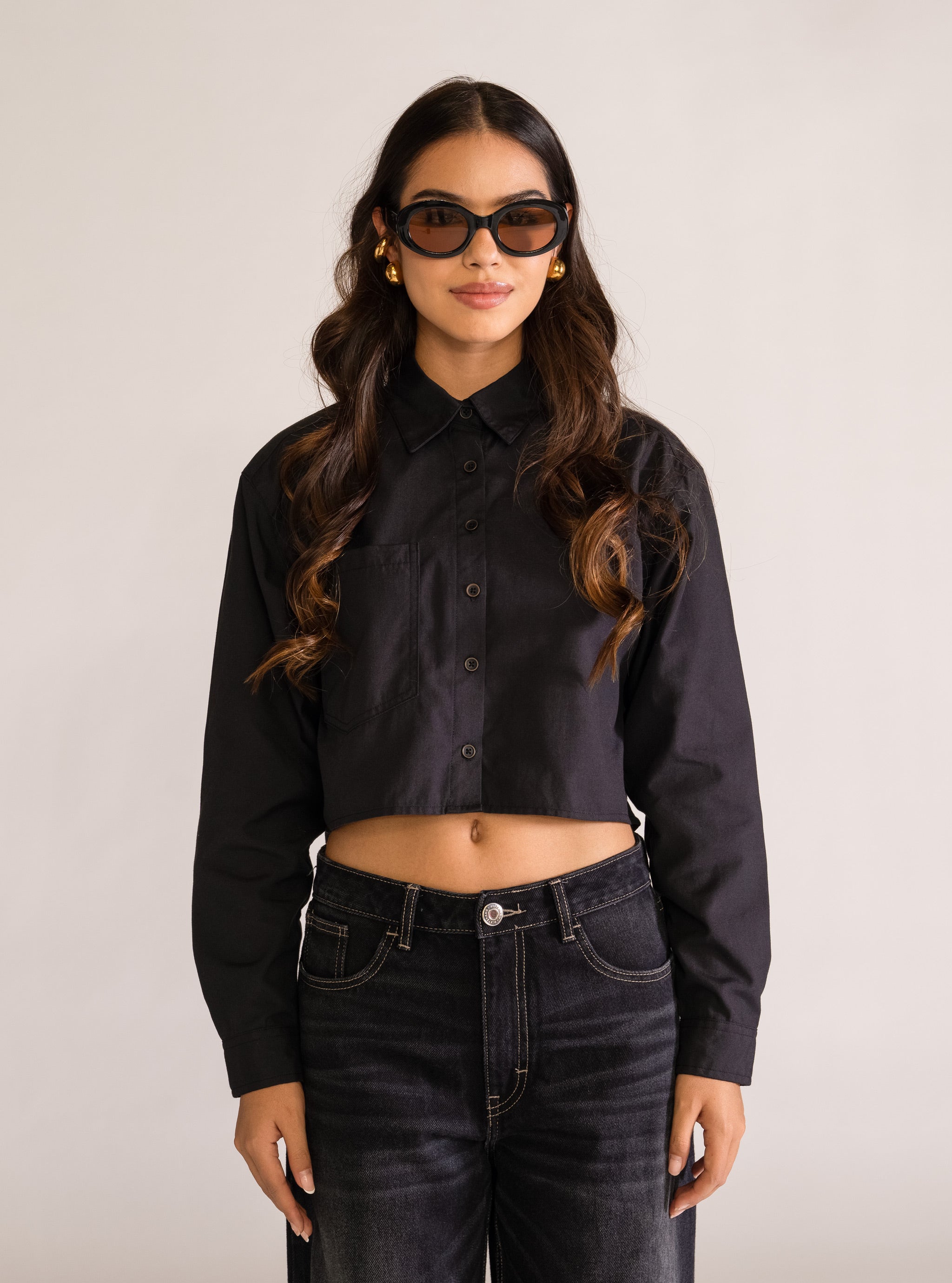 Goodnight Tonight Blusa, Negro