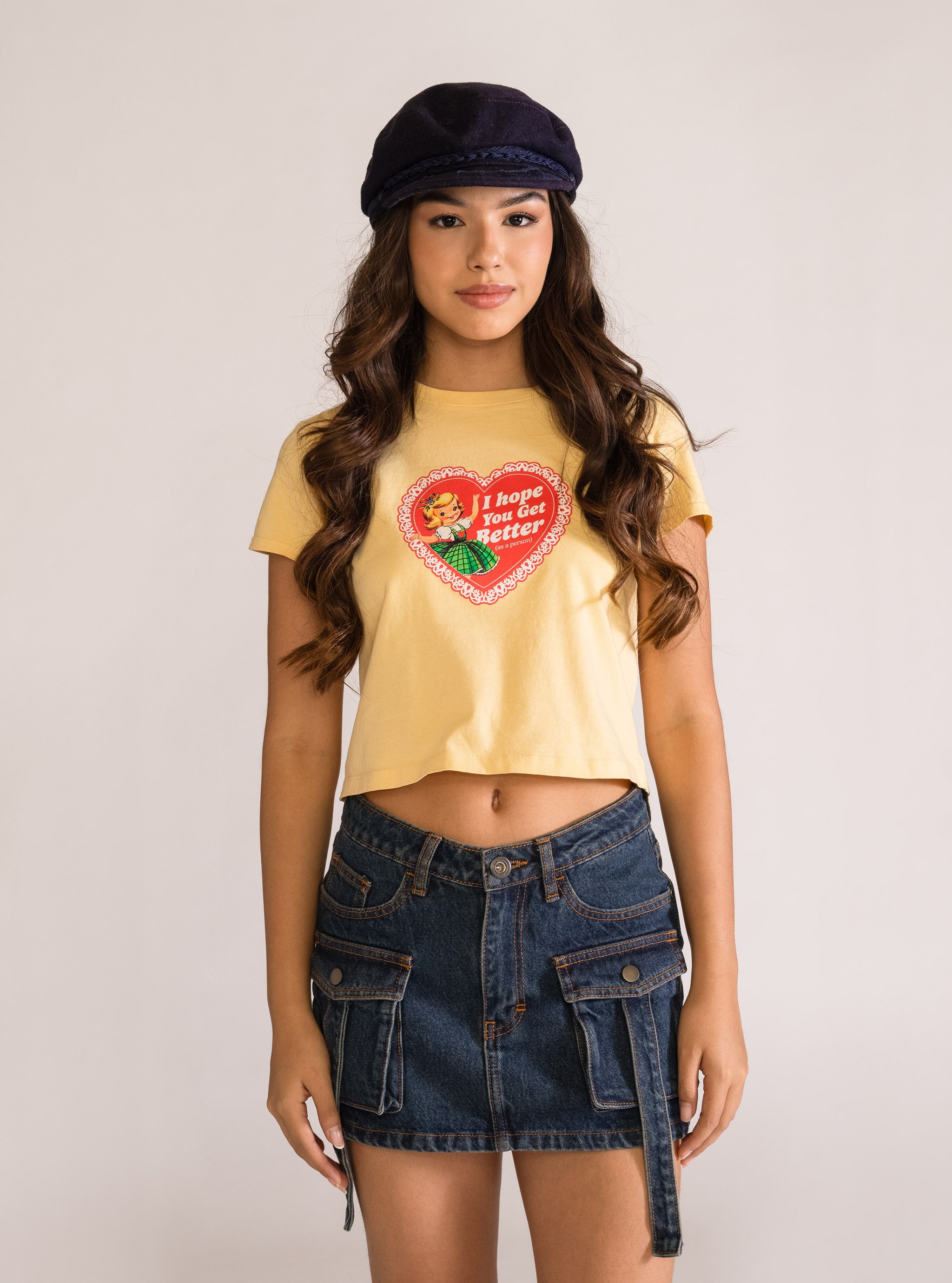 Hope U Get Better Baby Playera, Amarillo Claro