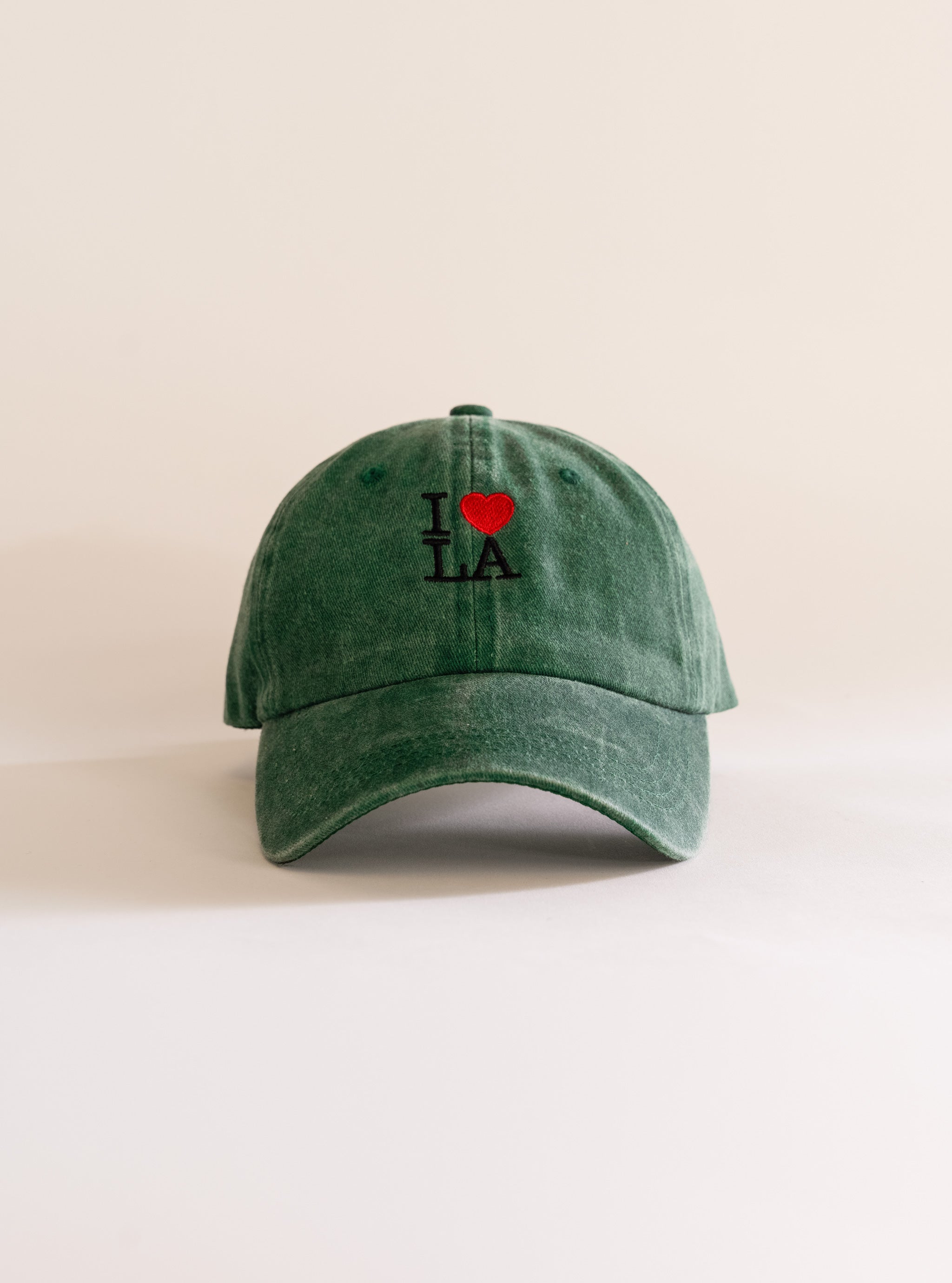 I LOVE LA, Gorra, Verde Obscuro