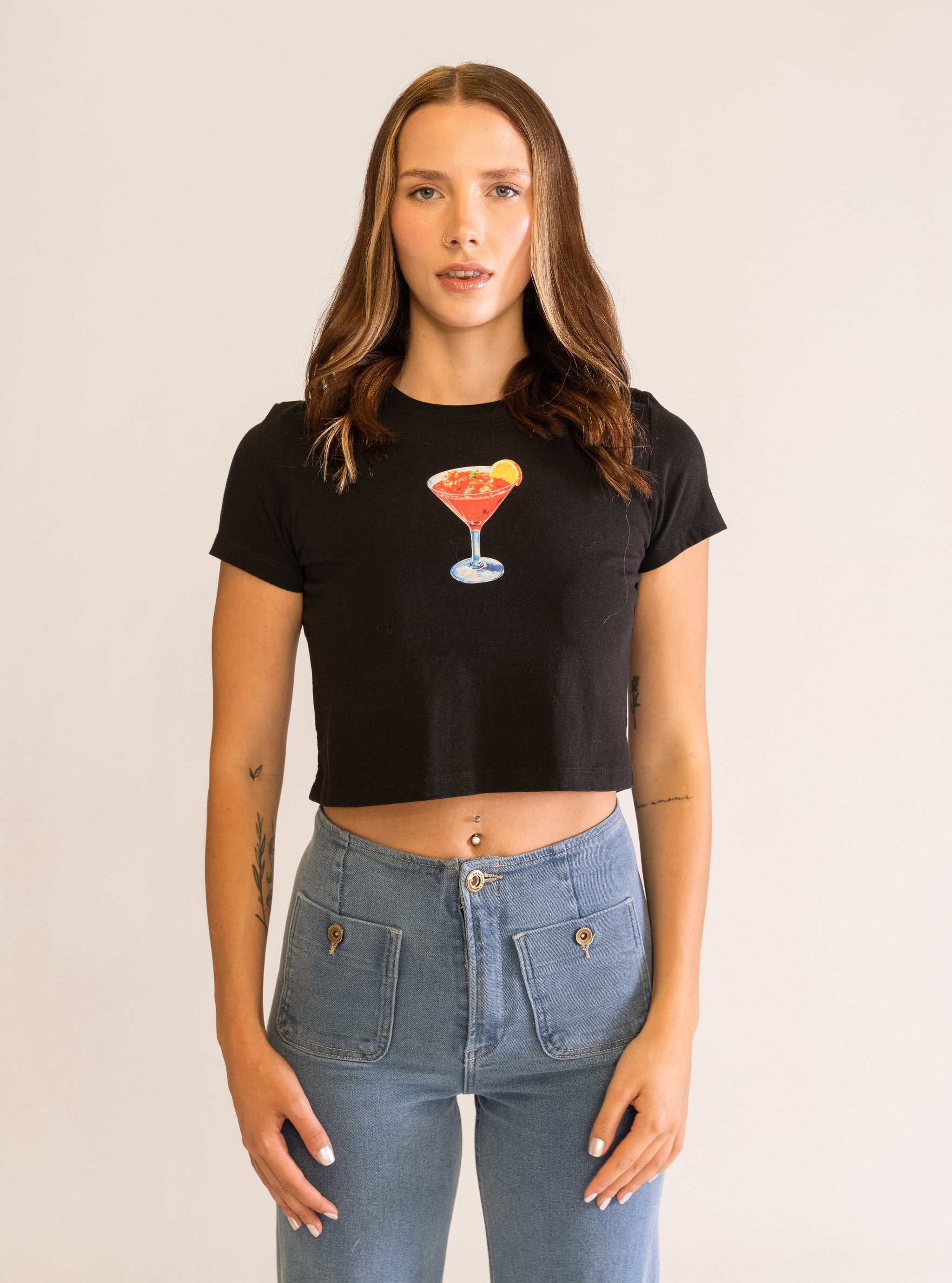 Cocktail Baby Playera, Negro