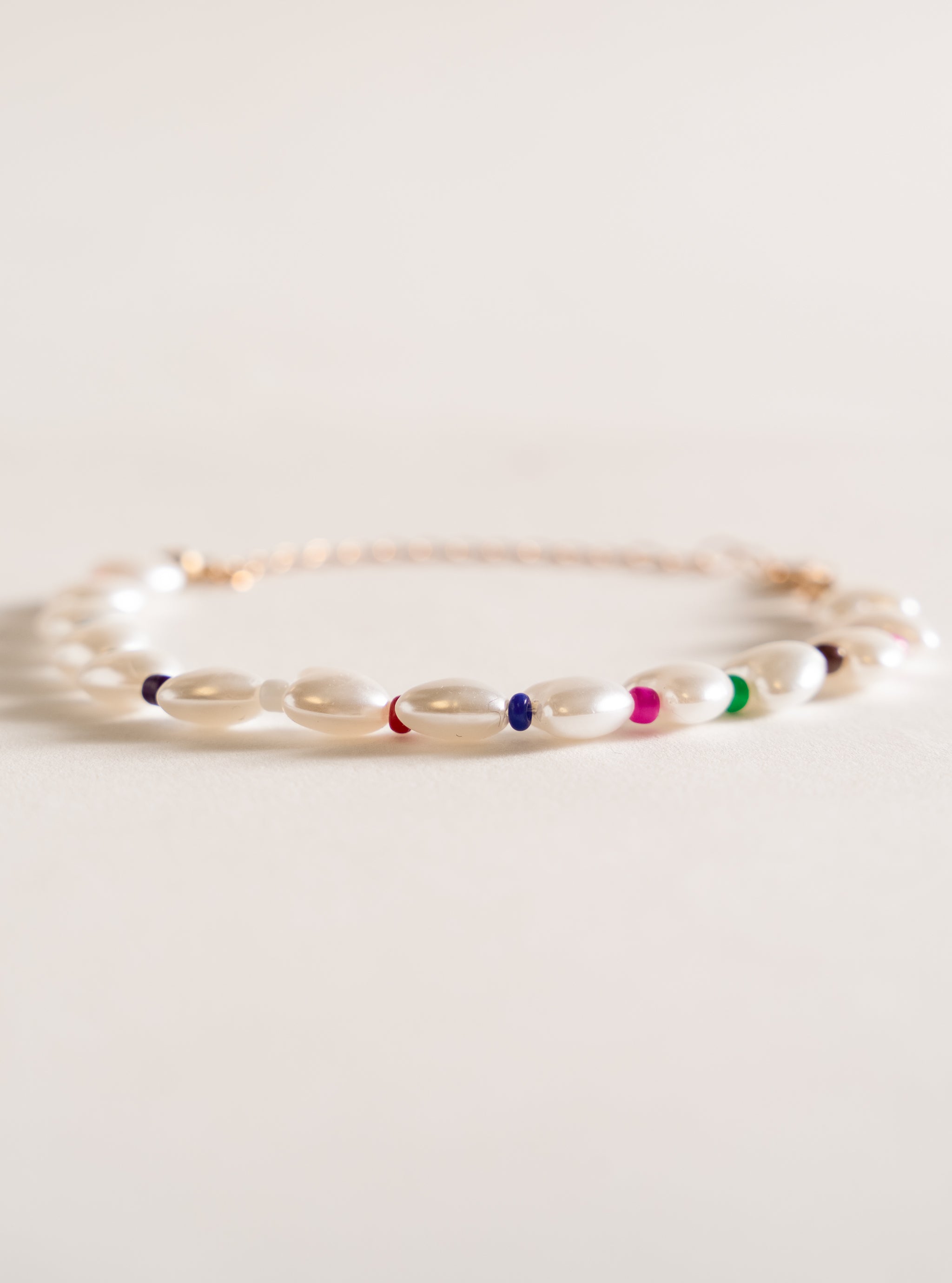 Pearl Heart Bracelet, Blanco