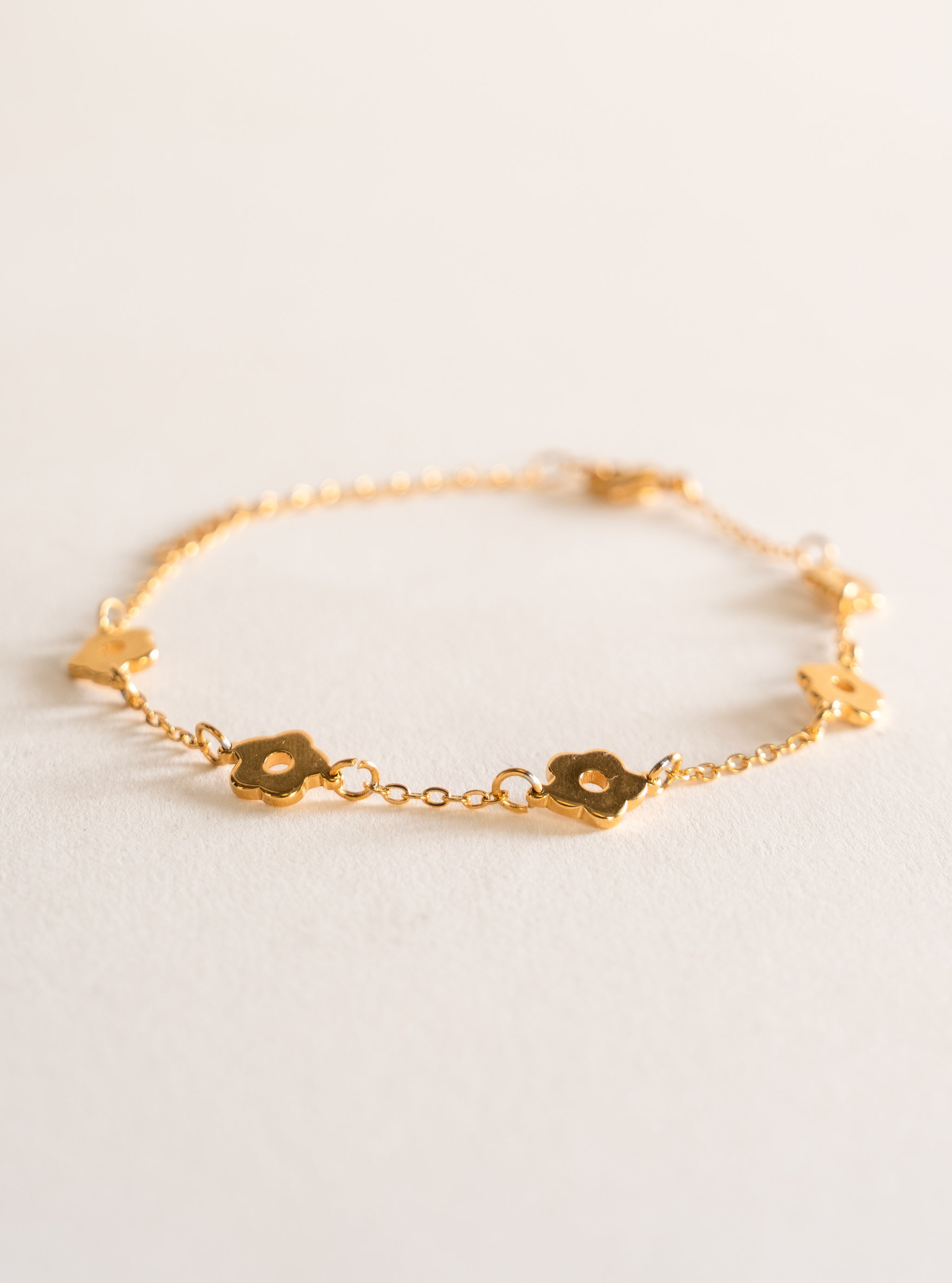 Waterproof Flower Bracelets, Dorado
