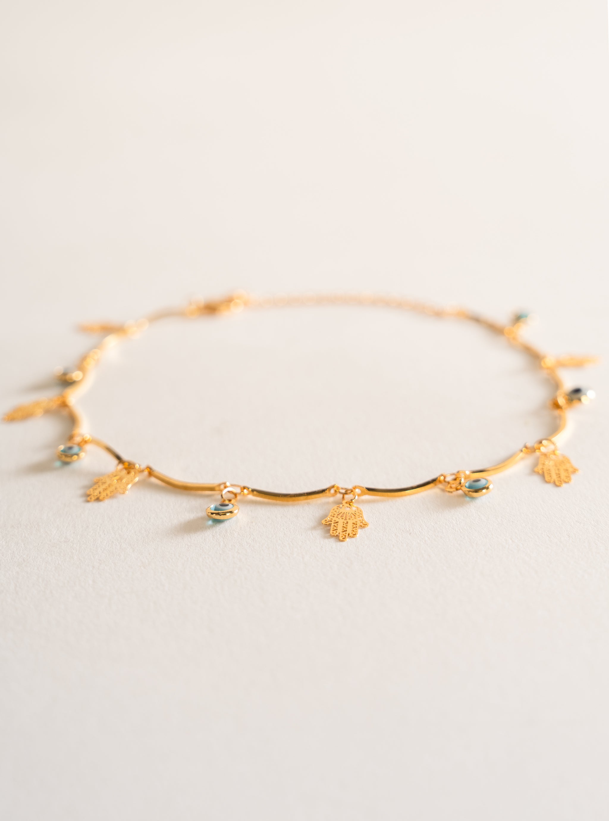Palm Charm Anklets, Dorado