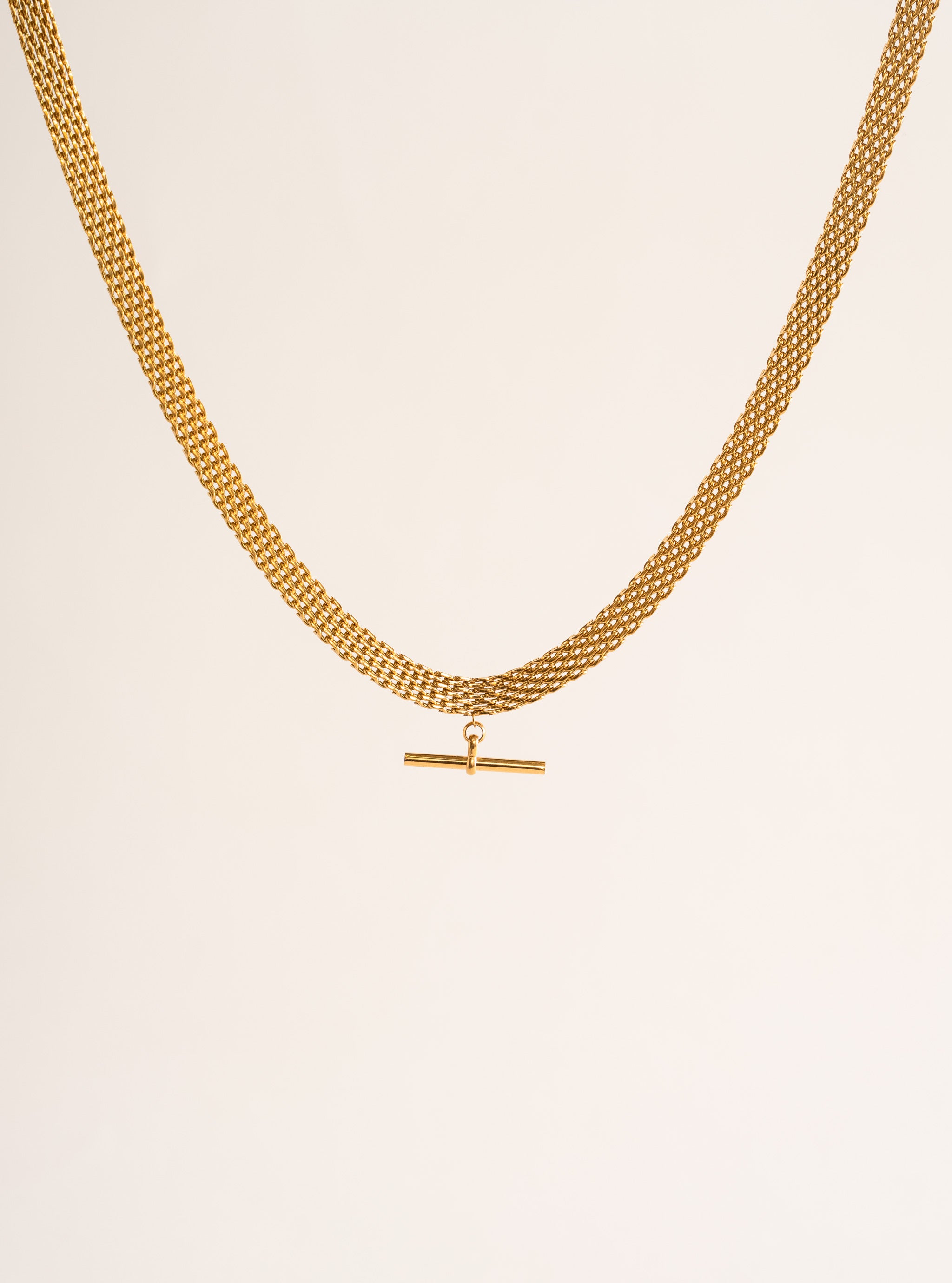 Cuban Rope Pendant Necklace, Dorado