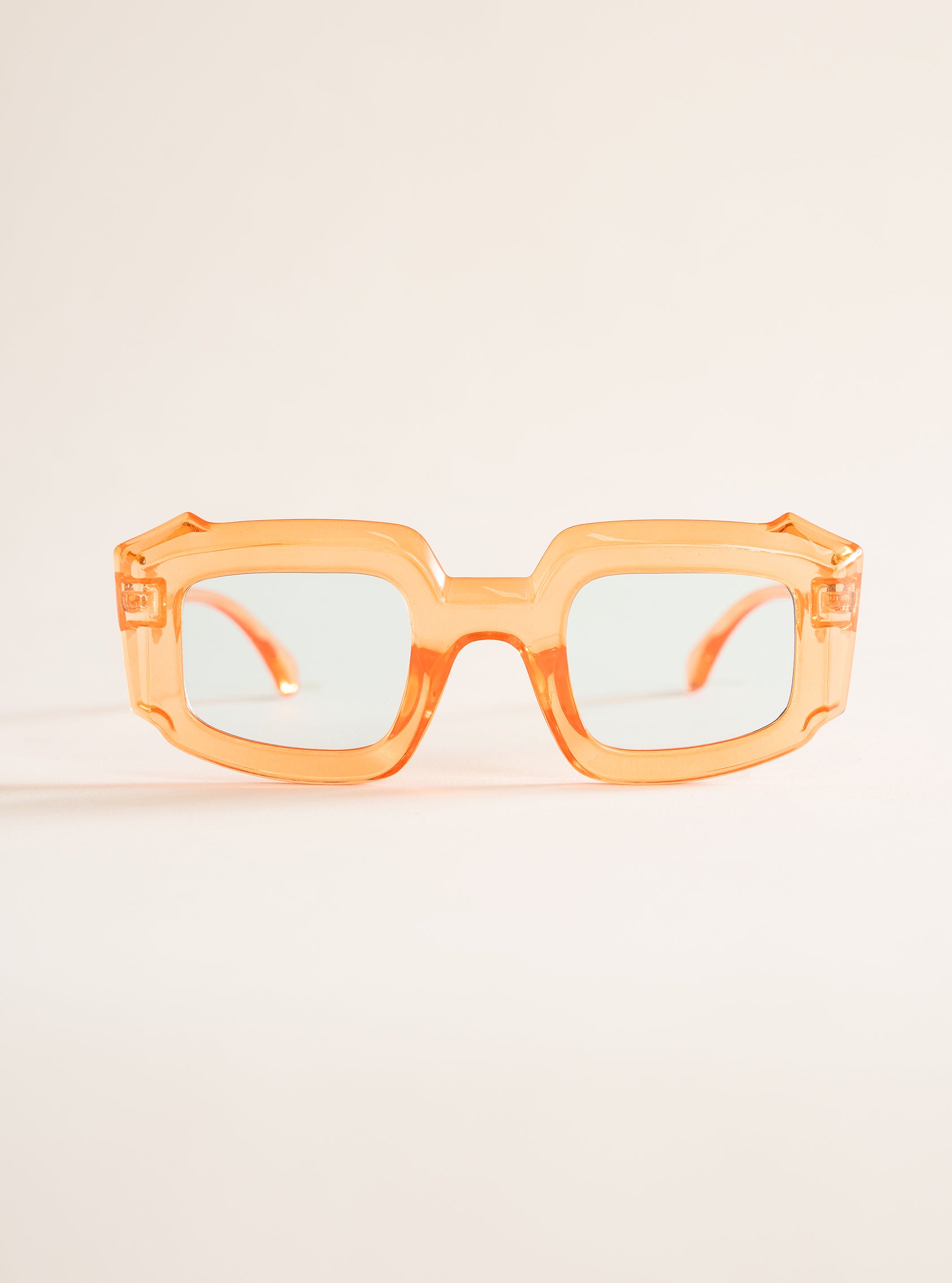 Square Frame Fun Lentes, Anaranjado Claro
