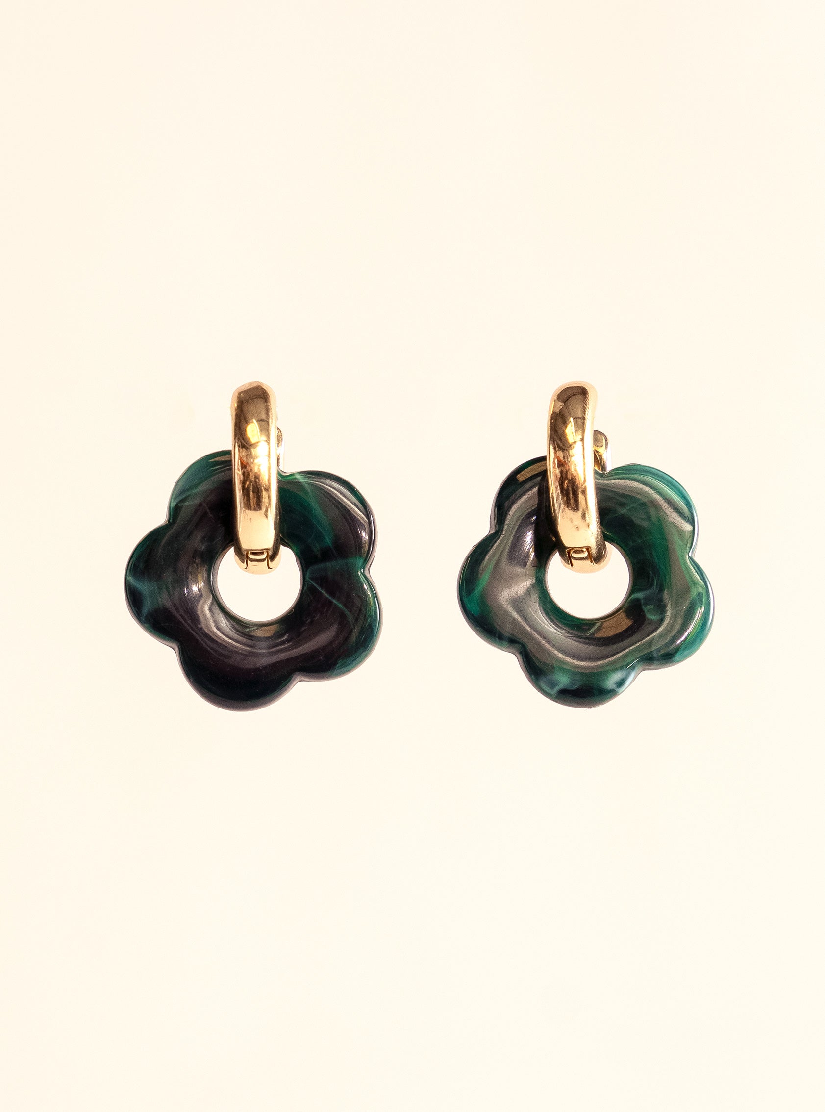 Daisies Earring, Verde Obscuro