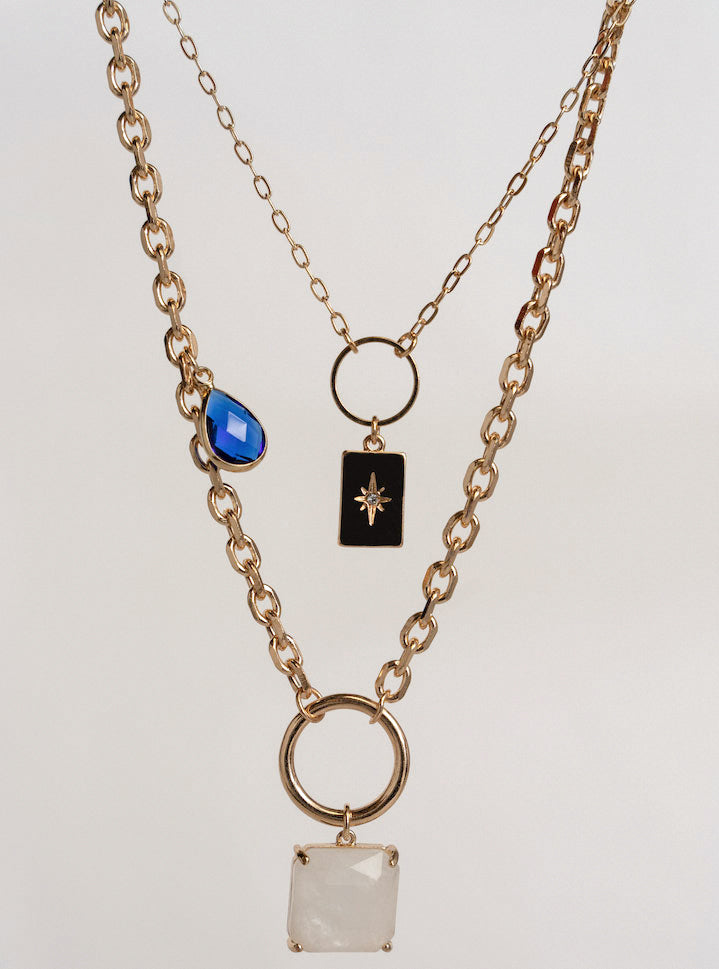 Dropping Drops Necklace, Blanco
