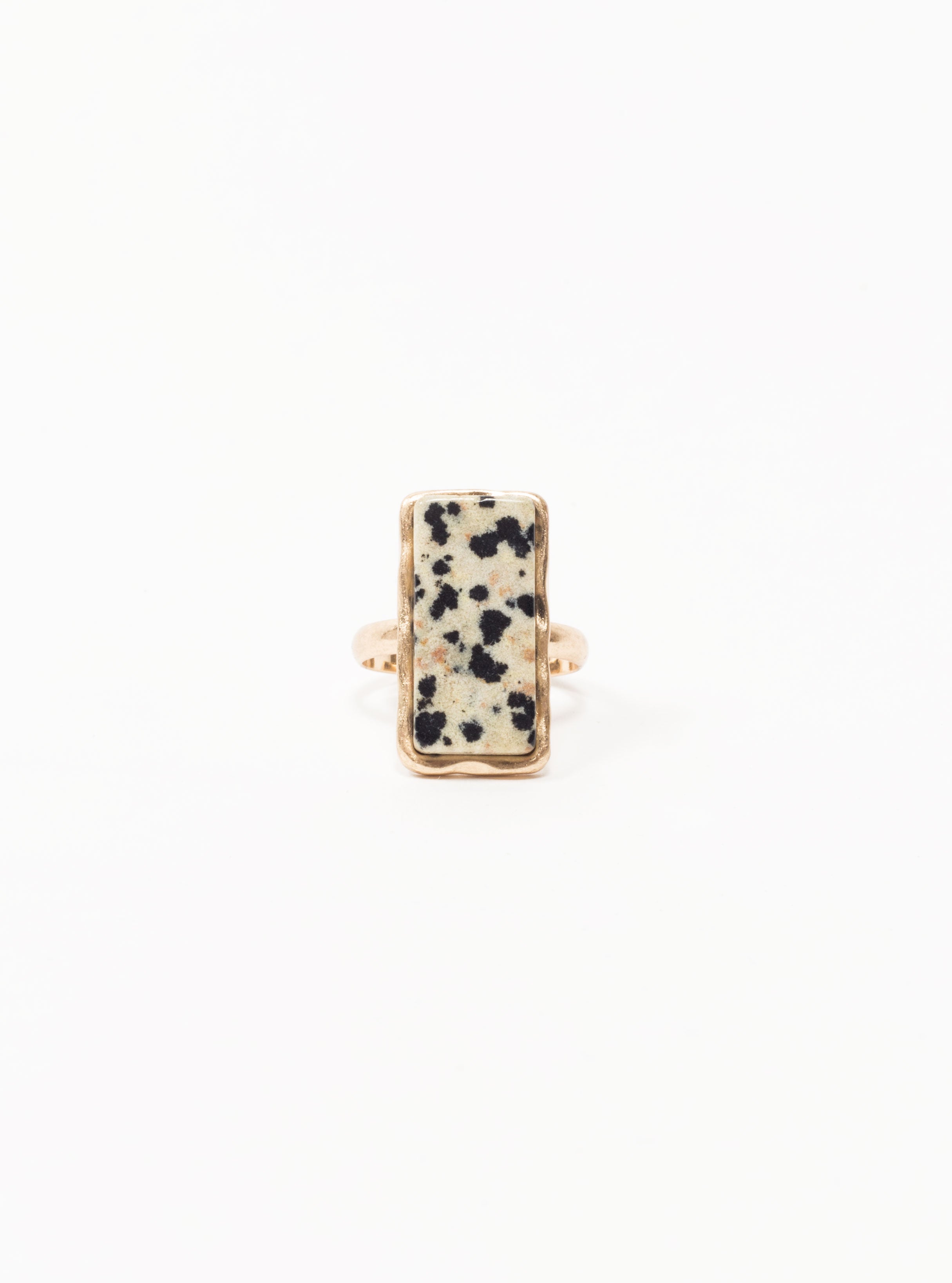 Semi Stone Ring, Beige