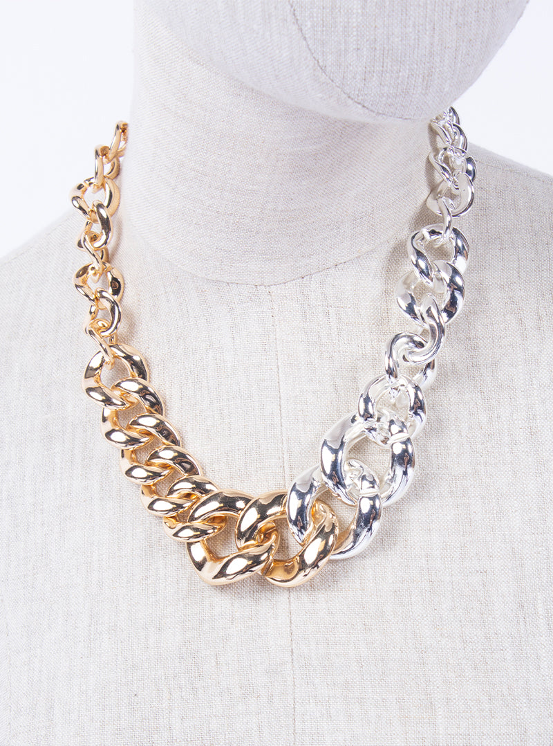 Mixed Feelings Chain Necklace, Dorado