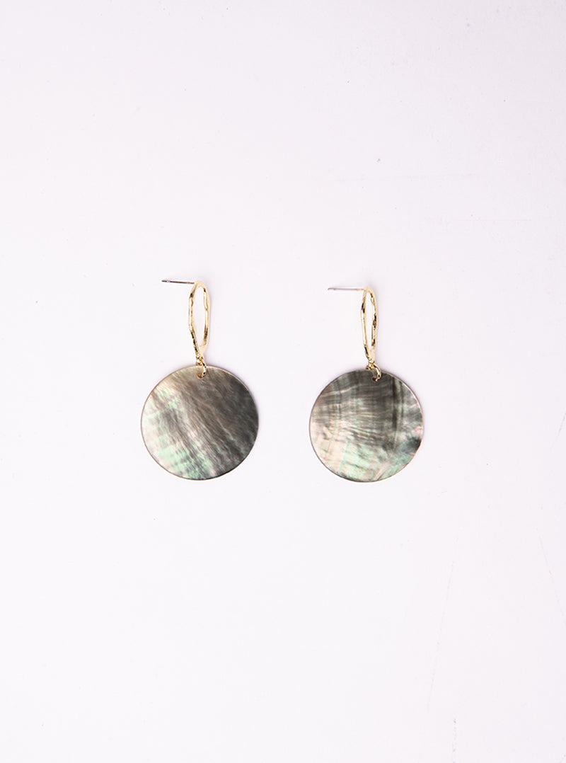 Circular As Our Way Earrings, Gris Obscuro