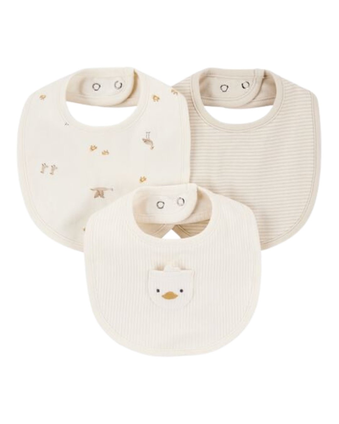 3 Pack de baberos Carters color beige unisex