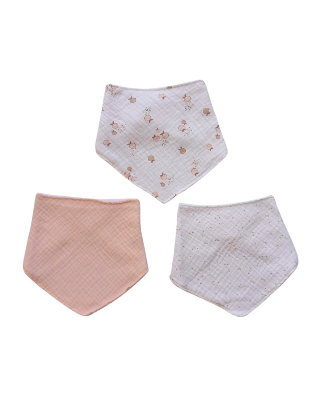 3PK de baberos Elephant and Castle estilo bandana multicolor para niña