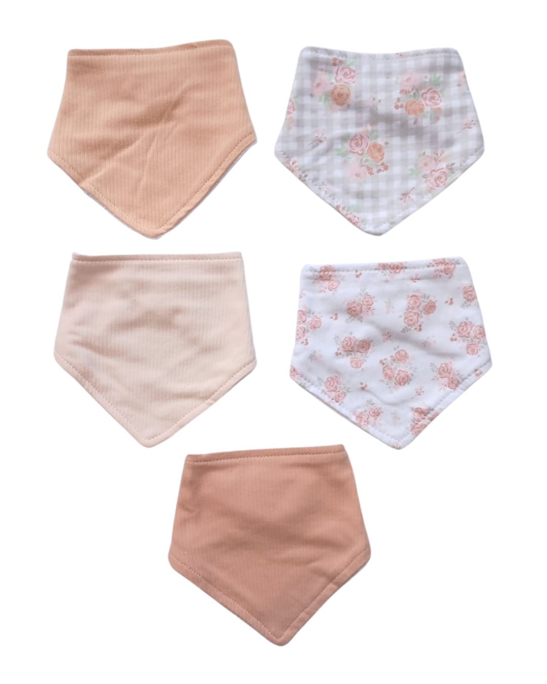 5PK de baberos Kyle & Deena estilo bandana multicolor para niña