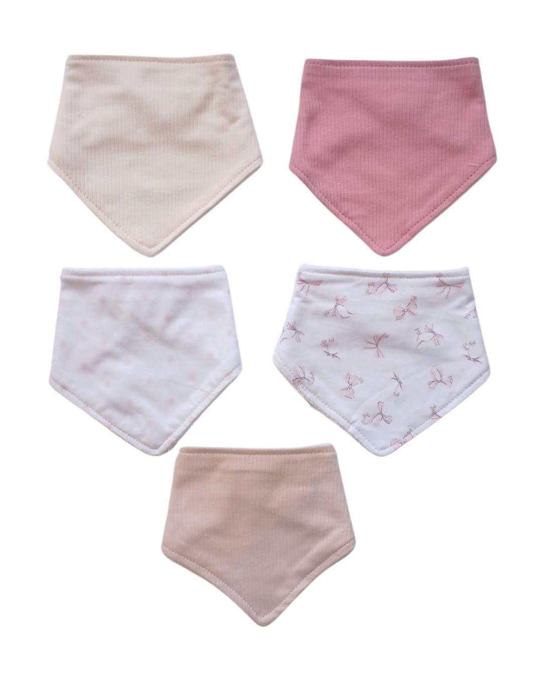 5PK de baberos Kyle & Deena estilo bandana multicolor para niña